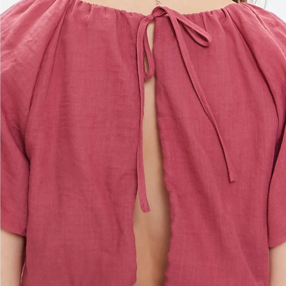 F21 beige crop top open back - Picture 4 of 5